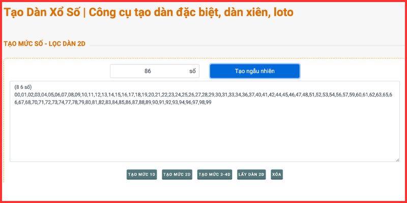 Hướng dẫn cách sử dụng phần mềm tạo dàn đề xổ số