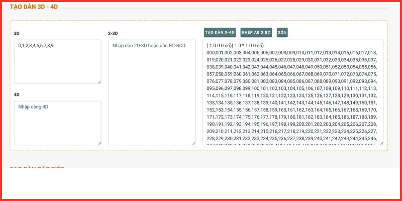 Phương pháp ghép dàn xổ số 3D